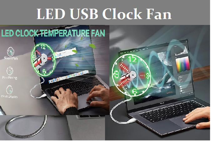ONXE LED USB Clock Fan cool tech gadget