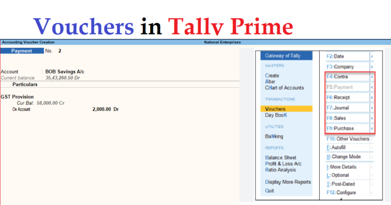 tally prime voucher entry