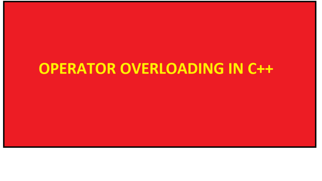 Operator overloading in C++