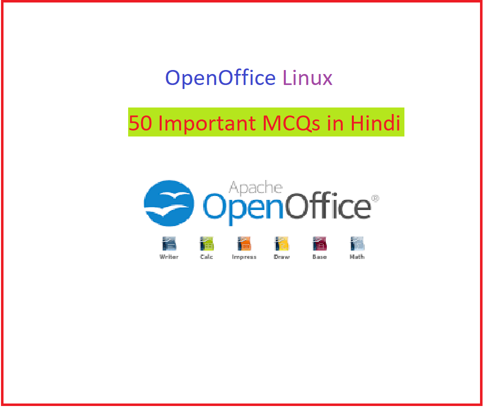 OpenOffice Linux 50 MCQs in Hindi Writer