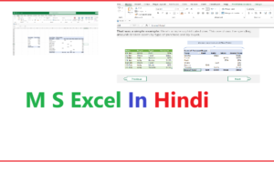 MS Excel in Hindi