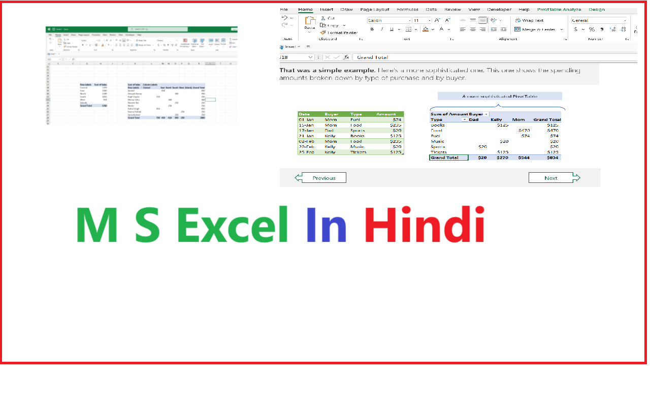 MS Excel in Hindi