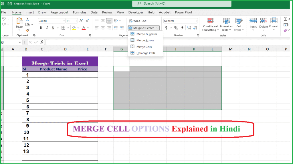 How to Merge Cells in Excel 2021
