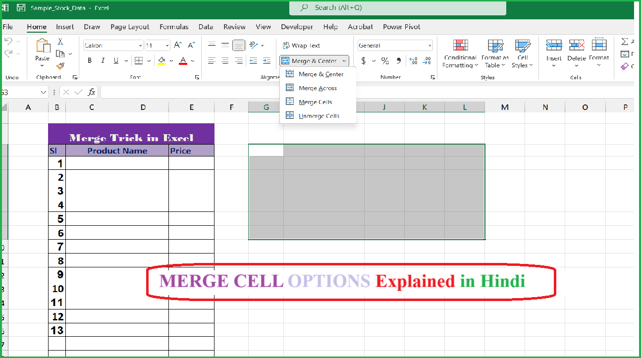 How to Merge Cells in Excel 2021