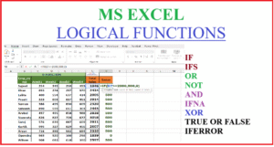 Logical functions in Excel with important examples in Hindi : Learn Excel 2021 Logical functions in excel