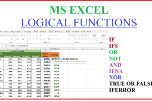 Logical functions in excel