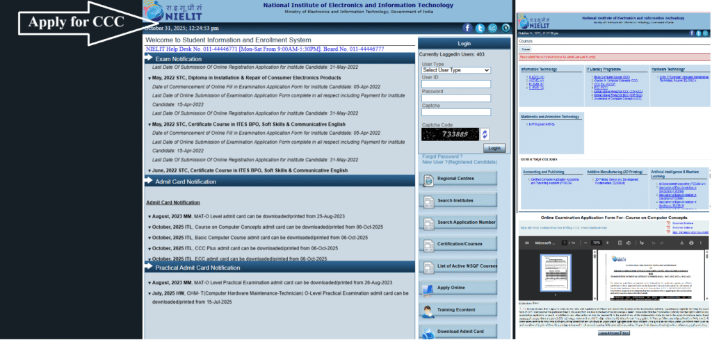 NIELIT CCC Apply online