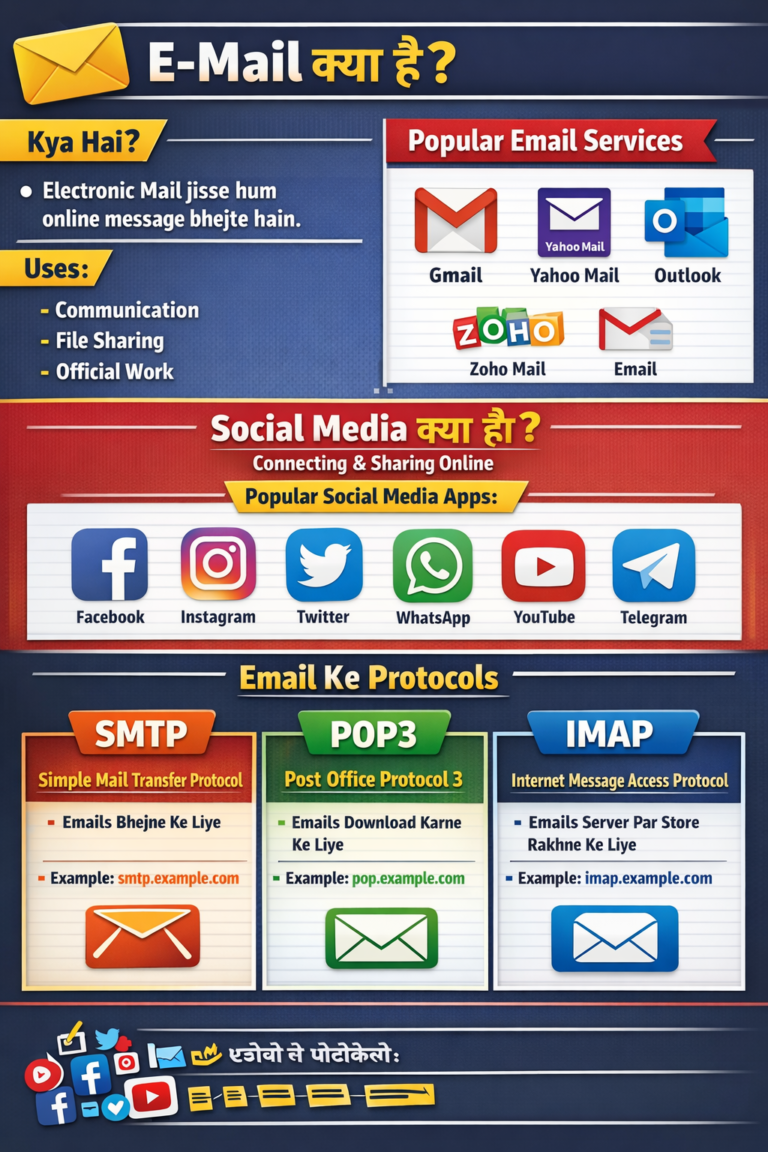 CCC notes in Hindi. Email, gmail, email protocol
