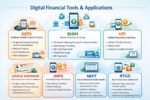 Digital Financial Tools and Applications क्या हैं? AEPS, UPI, BHIM, NEFT, RTGS, IMPS – CCC Notes in Hindi
